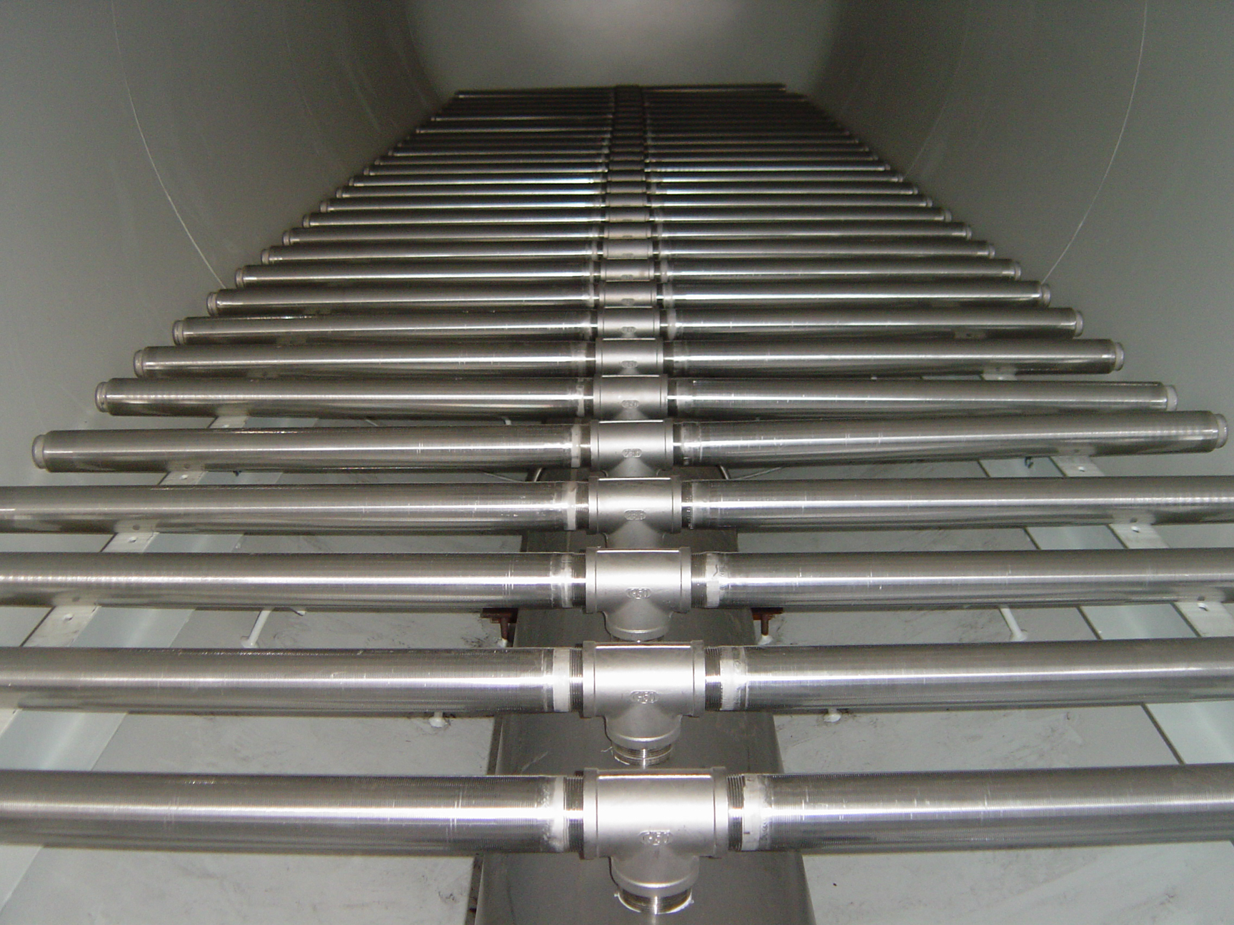 Pureflow Filter internals 316L stainless steel wedge wire wrapped filter laterals